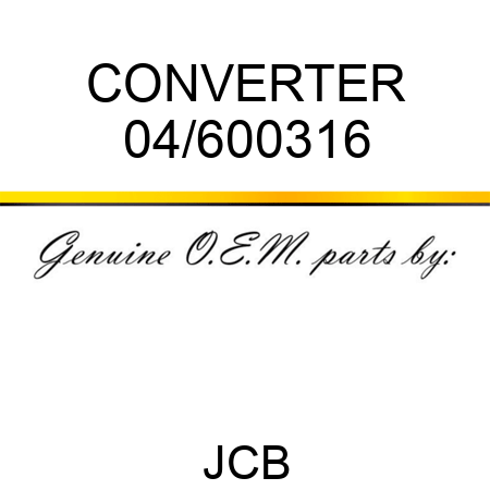 CONVERTER 04/600316