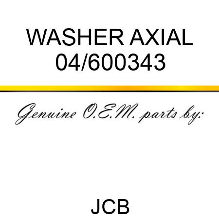 WASHER AXIAL 04/600343