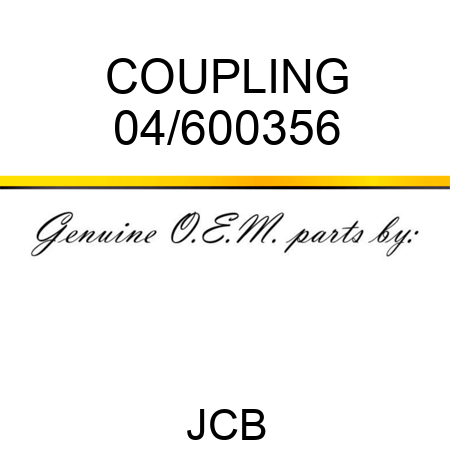 COUPLING 04/600356