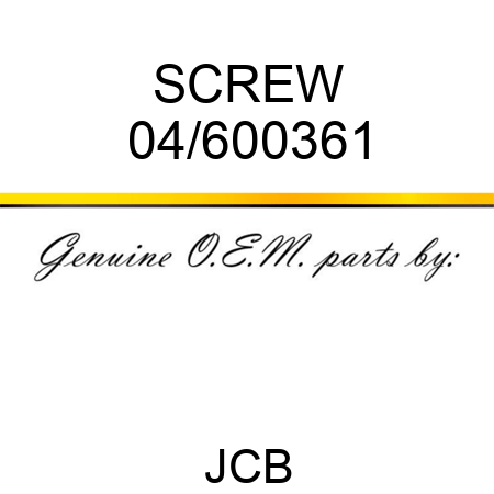 SCREW 04/600361