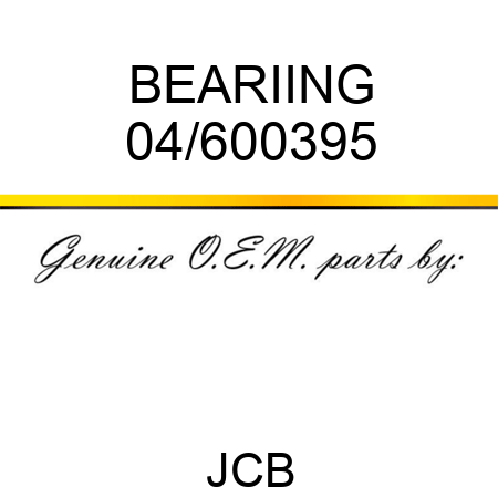 BEARIING 04/600395