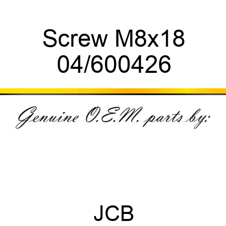 Screw M8x18 04/600426