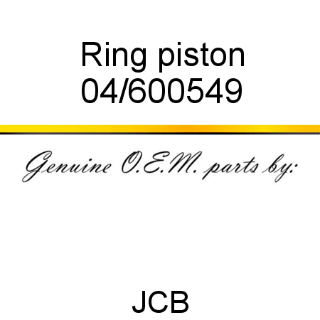 Ring, piston 04/600549