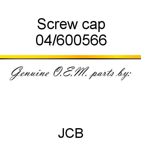 Screw, cap 04/600566
