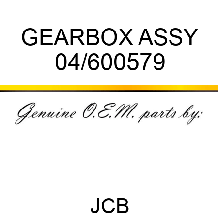 GEARBOX ASSY 04/600579