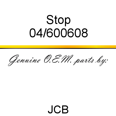 Stop 04/600608