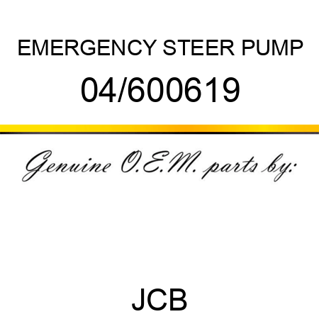 EMERGENCY STEER PUMP 04/600619
