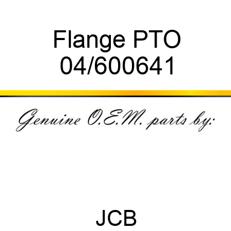 Flange PTO 04/600641