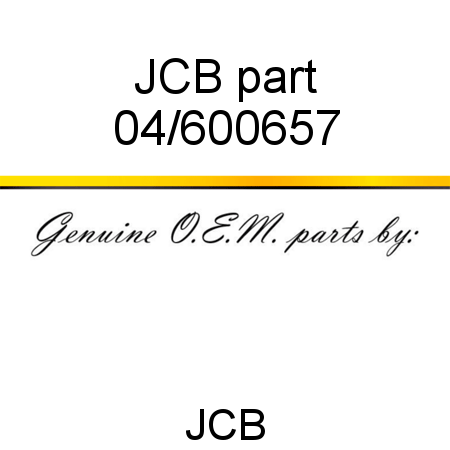 JCB part 04/600657