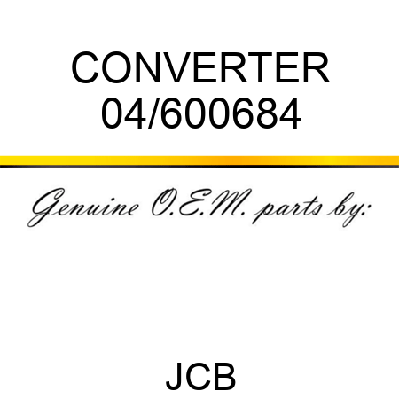 CONVERTER 04/600684