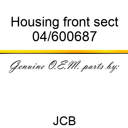 Housing front sect 04/600687