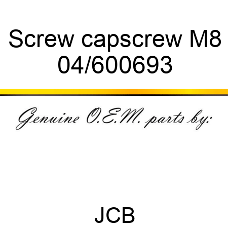 Screw capscrew M8 04/600693
