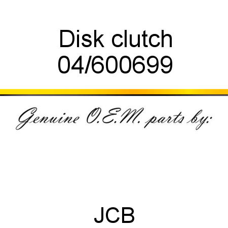 Disk, clutch 04/600699