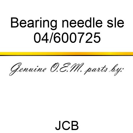 Bearing needle sle 04/600725