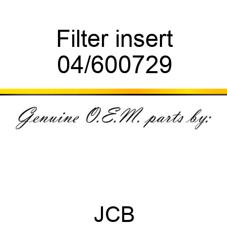 Filter insert 04/600729