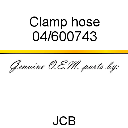 Clamp, hose 04/600743