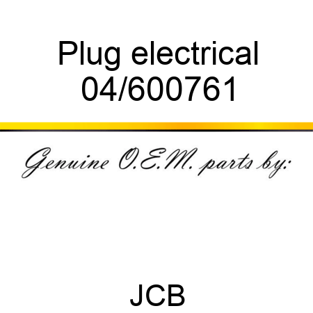 Plug electrical 04/600761