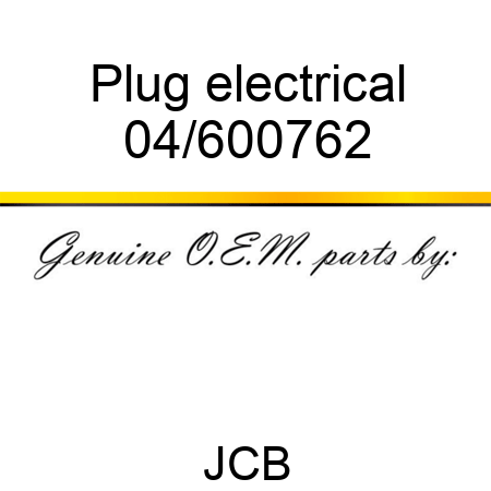Plug electrical 04/600762