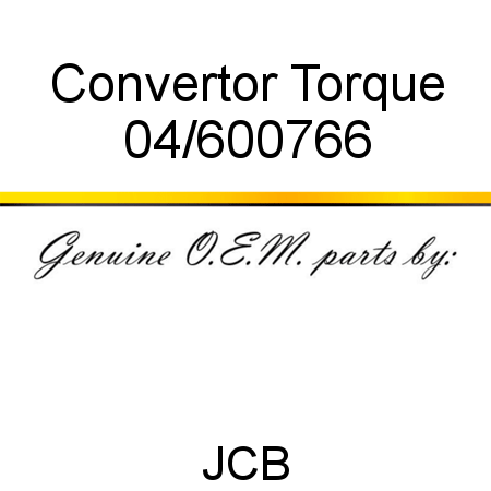 Convertor, Torque 04/600766