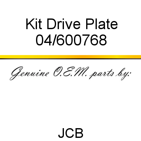 Kit, Drive Plate 04/600768
