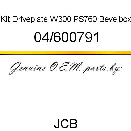 Kit, Driveplate W300, PS760 Bevelbox 04/600791