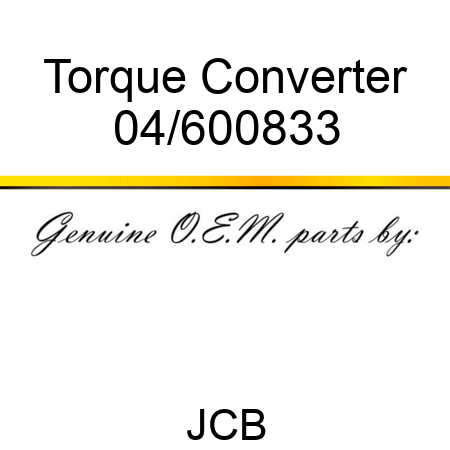 Torque Converter 04/600833