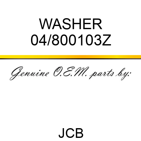 WASHER 04/800103Z