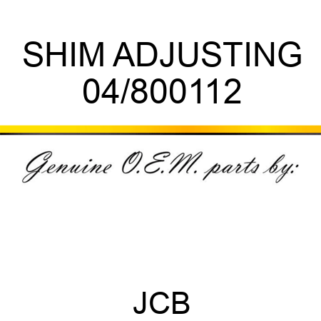 SHIM ADJUSTING 04/800112