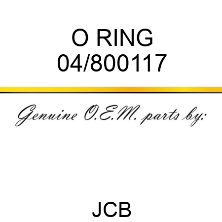 O RING 04/800117