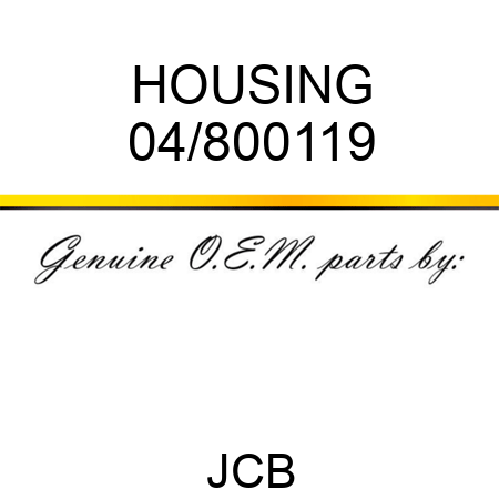 HOUSING 04/800119