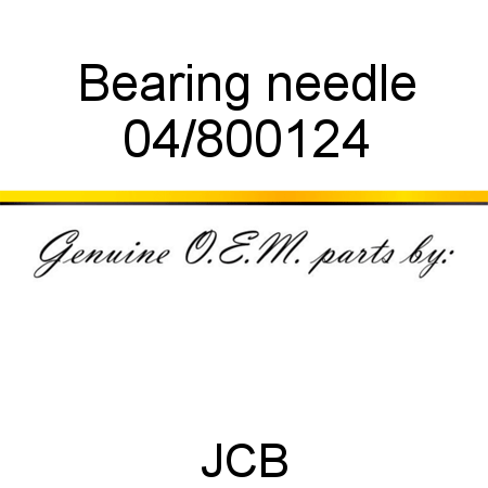Bearing, needle 04/800124