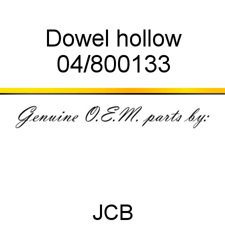 Dowel, hollow 04/800133