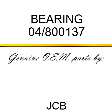BEARING 04/800137