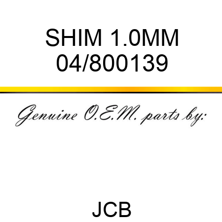 SHIM 1.0MM 04/800139