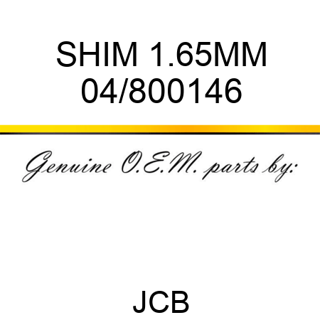 SHIM 1.65MM 04/800146