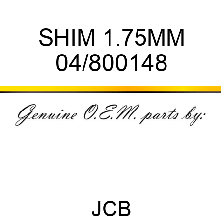 SHIM 1.75MM 04/800148