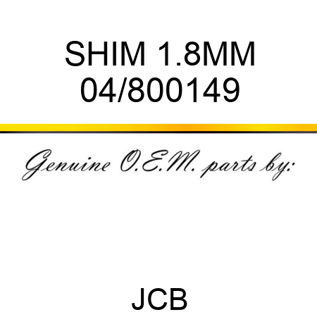 SHIM 1.8MM 04/800149