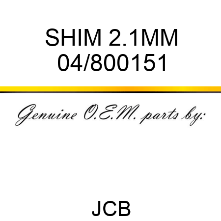 SHIM 2.1MM 04/800151