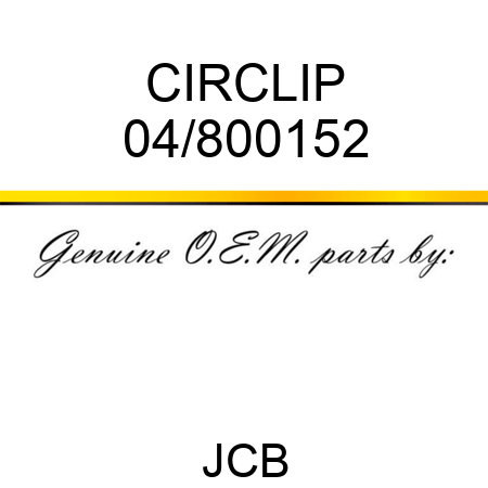 CIRCLIP 04/800152