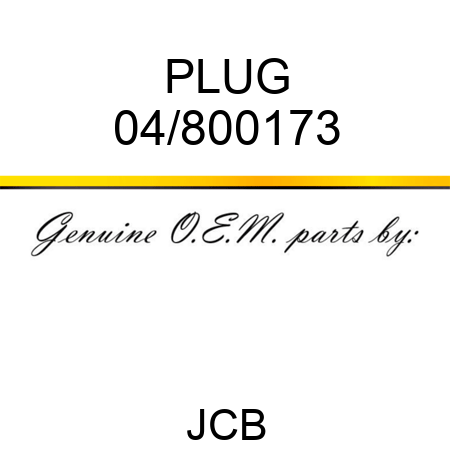 PLUG 04/800173