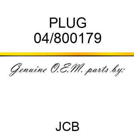 PLUG 04/800179