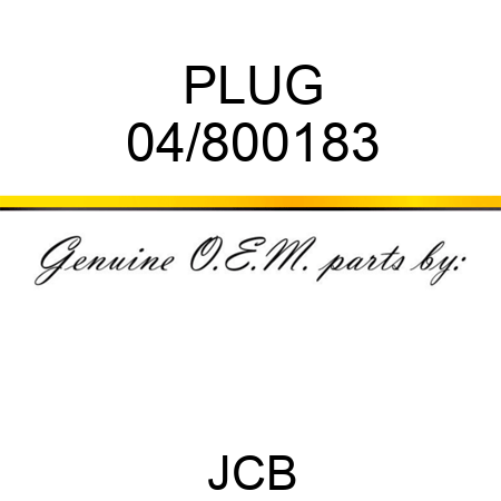 PLUG 04/800183