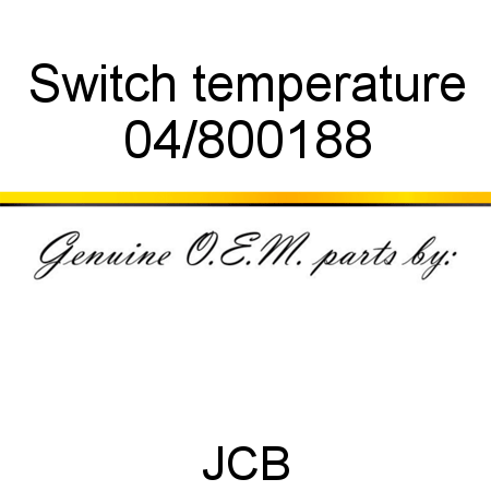 Switch, temperature 04/800188