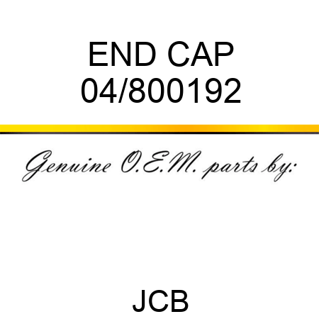 END CAP 04/800192