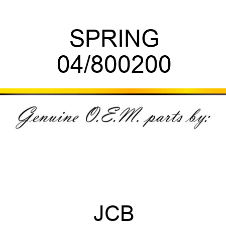 SPRING 04/800200