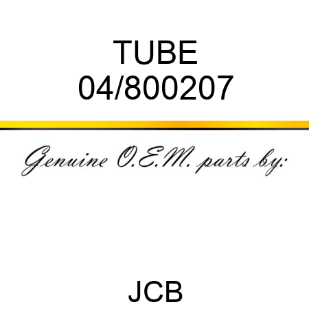 TUBE 04/800207