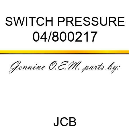 SWITCH PRESSURE 04/800217