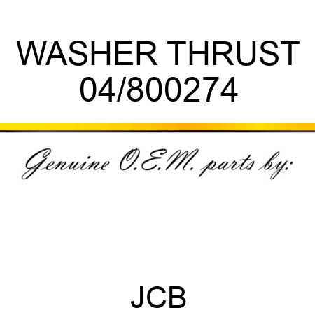 WASHER THRUST 04/800274
