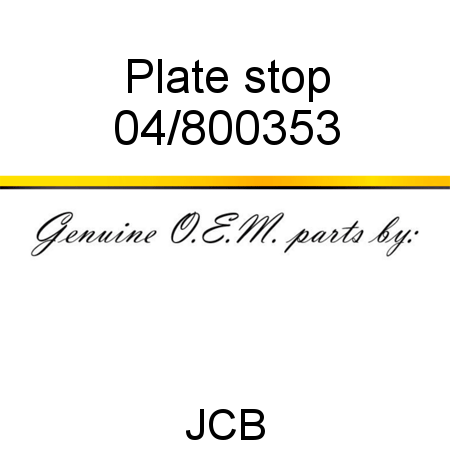 Plate, stop 04/800353