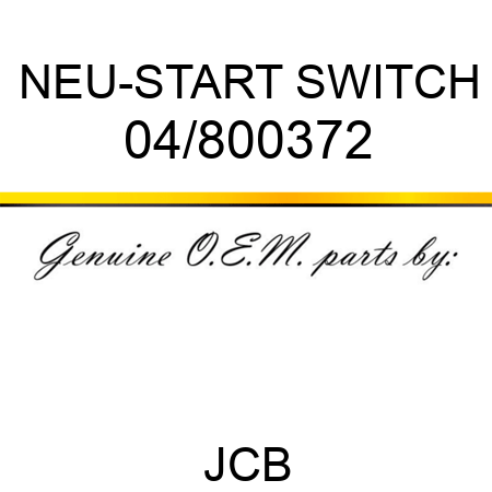 NEU-START SWITCH 04/800372